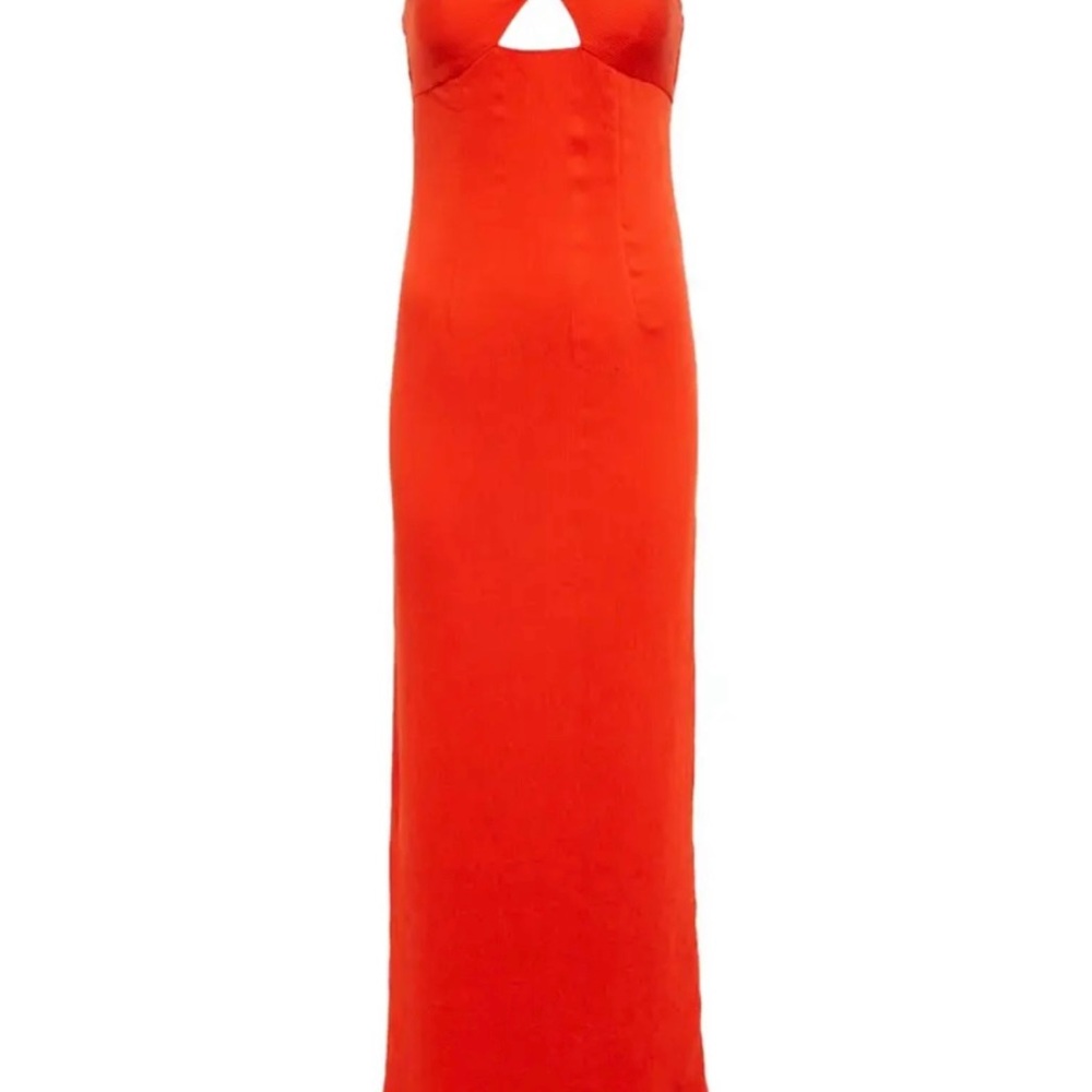 STAUD Gianna Dress Papaya